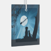 Kerstvakantie Schattigee hond en kat Santa Glas Ornament (Voorkant Rechts)