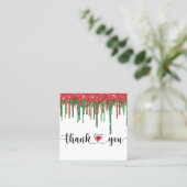 Kerstvakantie script Bedankt voor uw bestelling Vierkante Visitekaartje (Staand voorkant)