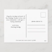 Kerstvakantie Script Familie Foto Collage Feestdagenkaart (Achterkant)