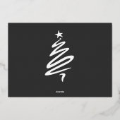 Kerstvakantie Script Familie Foto Collage Folie Feestdagenkaart (Achterkant)