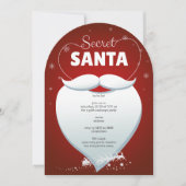 Kerstvakantie Secret Santa Red Gift Exchange Kaart (Voorkant)