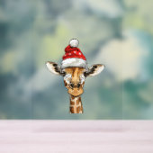 Kerstvakantie Seizoen Xmas Giraffe Acryl Bord (Neutraal)