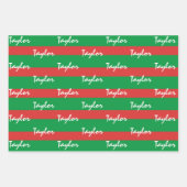Kerstvakantie Set Aangepaste namen Wrapping Paper (Voorkant 3)