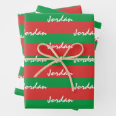 Kerstvakantie Set Aangepaste namen Wrapping Paper (In situ)