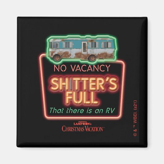 kerstvakantie | Sh*tter's Full Neon Sign Magneet (Voorkant)