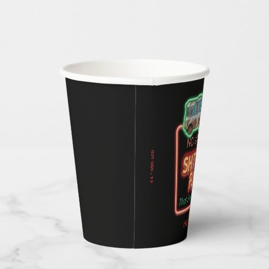 kerstvakantie | Sh*tter's Full Neon Sign Papieren Bekers (Rechts)