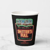 kerstvakantie | Sh*tter's Full Neon Sign Papieren Bekers (Voorkant)