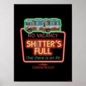 kerstvakantie | Sh*tter's Full Neon Sign Poster (Voorkant)
