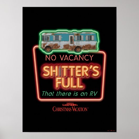 kerstvakantie | Sh*tter's Full Neon Sign Poster (Voorkant)