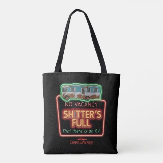 kerstvakantie | Sh*tter's Full Neon Sign Tote Bag (Achterkant)