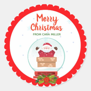 Kerstvakantie Sinterklaas sneeuwbol Ronde Sticker