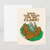 Kerstvakantie | Sla de nek voor mij op, Clark! Notitiekaartje (Voorkant / Achterkant)