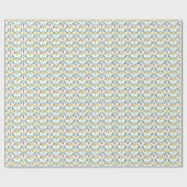 Kerstvakantie slingerlichtjes cadeaupapier (Vlak)