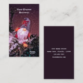 Kerstvakantie Sneeuw Glitter Schattigee Gnoom Visitekaartje (Voorkant / Achterkant)