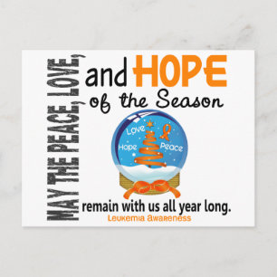 Kerstvakantie sneeuw Wereldbol 1 leukemie Feestdagenkaart