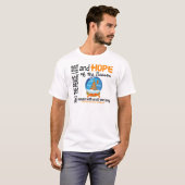 Kerstvakantie sneeuw Wereldbol 1 multiple sclerose T-shirt (Voorkant volledig)