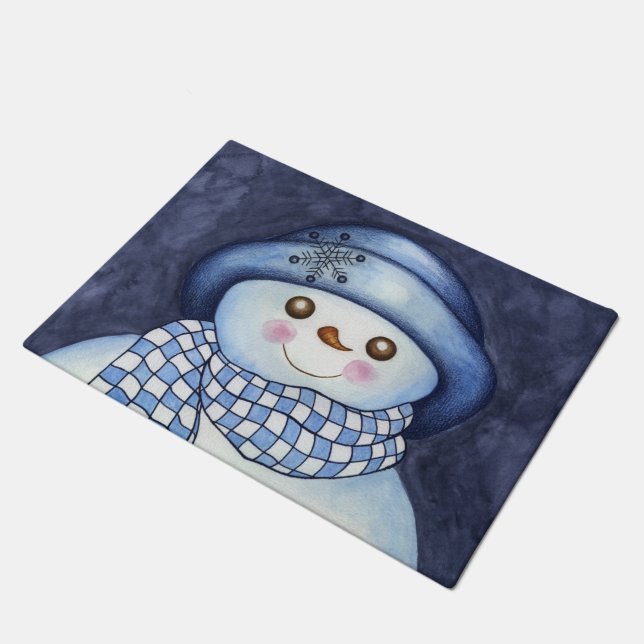 Kerstvakantie Sneeuwman Deurmat Rug (Schuin)