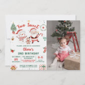 Kerstvakantie Sneeuwman Twee Lieve 2e Verjaardag Kaart (Voorkant)