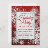 Kerstvakantie Sneeuwvlok Flurry rood Kaart (Voorkant)