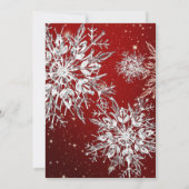 Kerstvakantie Sneeuwvlok Flurry rood Kaart (Achterkant)