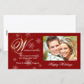 Kerstvakantie Sneeuwvlok Fotokaarten Feestdagenkaart (Voorkant / Achterkant)