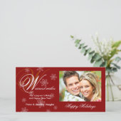 Kerstvakantie Sneeuwvlok Fotokaarten Feestdagenkaart (Staand voorkant)