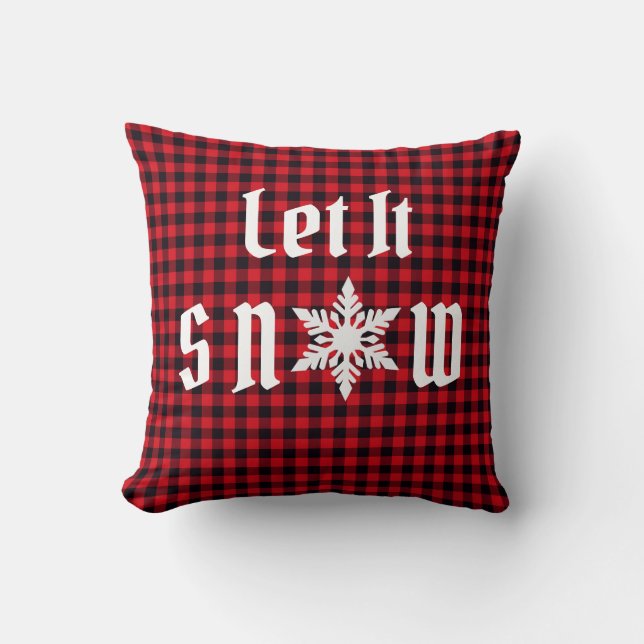 Kerstvakantie Sneeuwvlok Kussen (Voorkant)