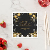 Kerstvakantie Sneeuwvlokken Sparkles en Sneeuwmann Servet (Insitu)