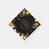 Kerstvakantie Sneeuwvlokken Sparkles en Sneeuwmann Servet (Hoek)