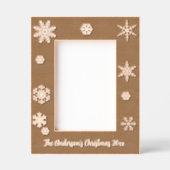 Kerstvakantie Sneeuwvlokken Winter Border Gegraveerde Lijstjes (Voorkant)