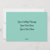 Kerstvakantie snoerlicht met harde pastel tekening feestdagenkaart (Achterkant)