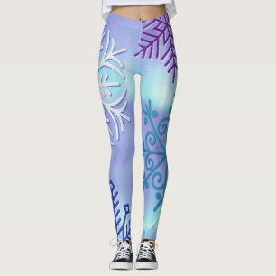 Kerstvakantie Snowflake Winter Art Leggings