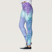 Kerstvakantie Snowflake Winter Art Leggings (Links)