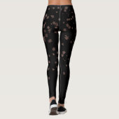 Kerstvakantie Snowflakes Roos Gold Unique Leggings (Achterkant)