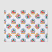 Kerstvakantie Snowglobe Tissuepapier (Voorkant)