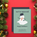 kerstvakantie Snowman Cute Holiday Kaart<br><div class="desc">Kerstthema met een bewegende aankondigkaart met een leuk smeltende sneeuwpop. Ontworpen en met liefde geïllustreerd door Kristine Lee Design www.kristineleedesigns.com</div>