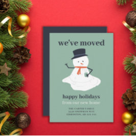 kerstvakantie Snowman Cute Holiday Kaart