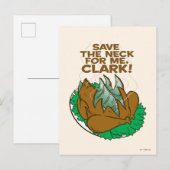 kerstvakantie | Sparen de nek voor mij, Clark! Briefkaart (Voorkant / Achterkant)