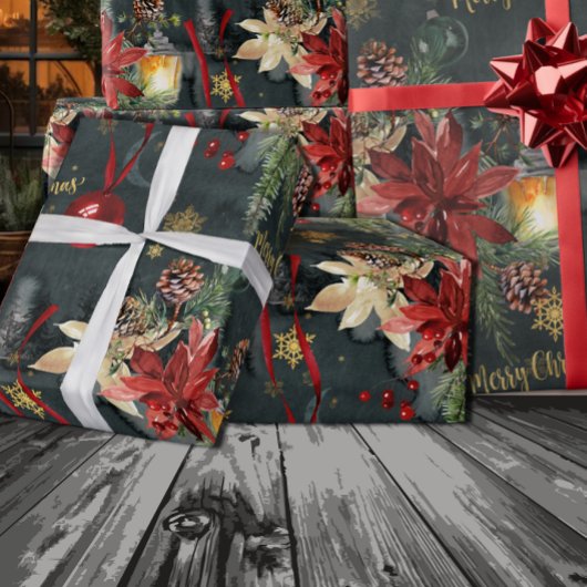 Kerstvakantie Splendor Glossy Cadeaupapier