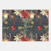 Kerstvakantie Splendor Glossy Inpakpapier Vel (Voorkant 2)