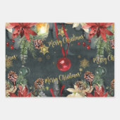 Kerstvakantie Splendor Glossy Inpakpapier Vel (Voorkant)