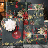 Kerstvakantie Splendor Glossy Inpakpapier Vel