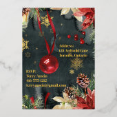 Kerstvakantie Splendor Jingle & Mingle Party Folie Uitnodiging (Achterkant)