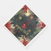 Kerstvakantie Splendor Joyeux Noel Servet (Hoek)