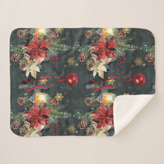 Kerstvakantie Splendor Sherpa Deken (Voorkant (horizontaal))