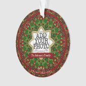 Kerstvakantie Star Family Keepsake Foto Bord Ornament (voorkant)