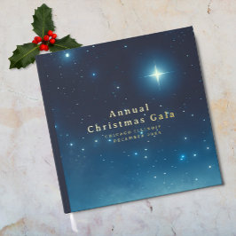 Kerstvakantie Star Folie Guestbook Gastenboek