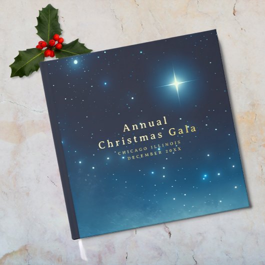 Kerstvakantie Star Folie Guestbook Gastenboek