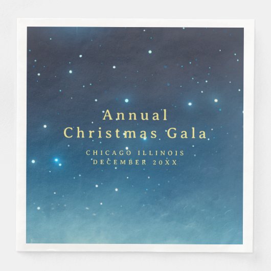 Kerstvakantie Sterren Papieren servet (Voorkant)