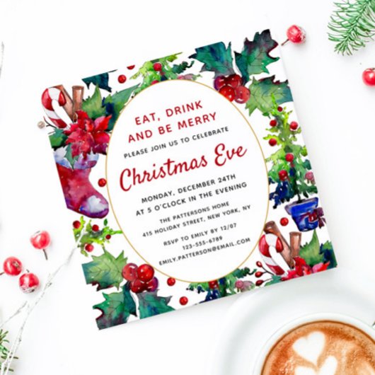 kerstvakantie stoppen | Kerstavond Kaart